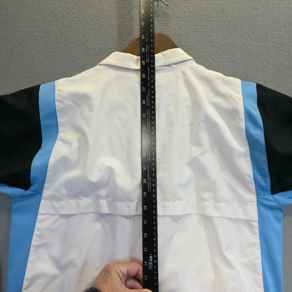 Vintage Adidas Men's White,Black & Blue Full Zip Track‎ Jacket Size Small
